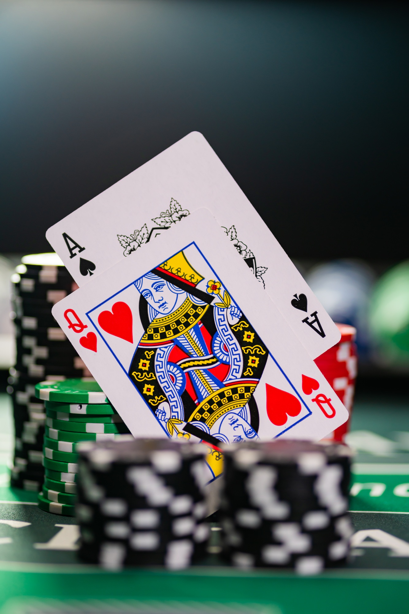 Casino Black Jack table